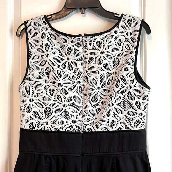 London Times Black with Lace Sheath Dress - Picture 5 of 7